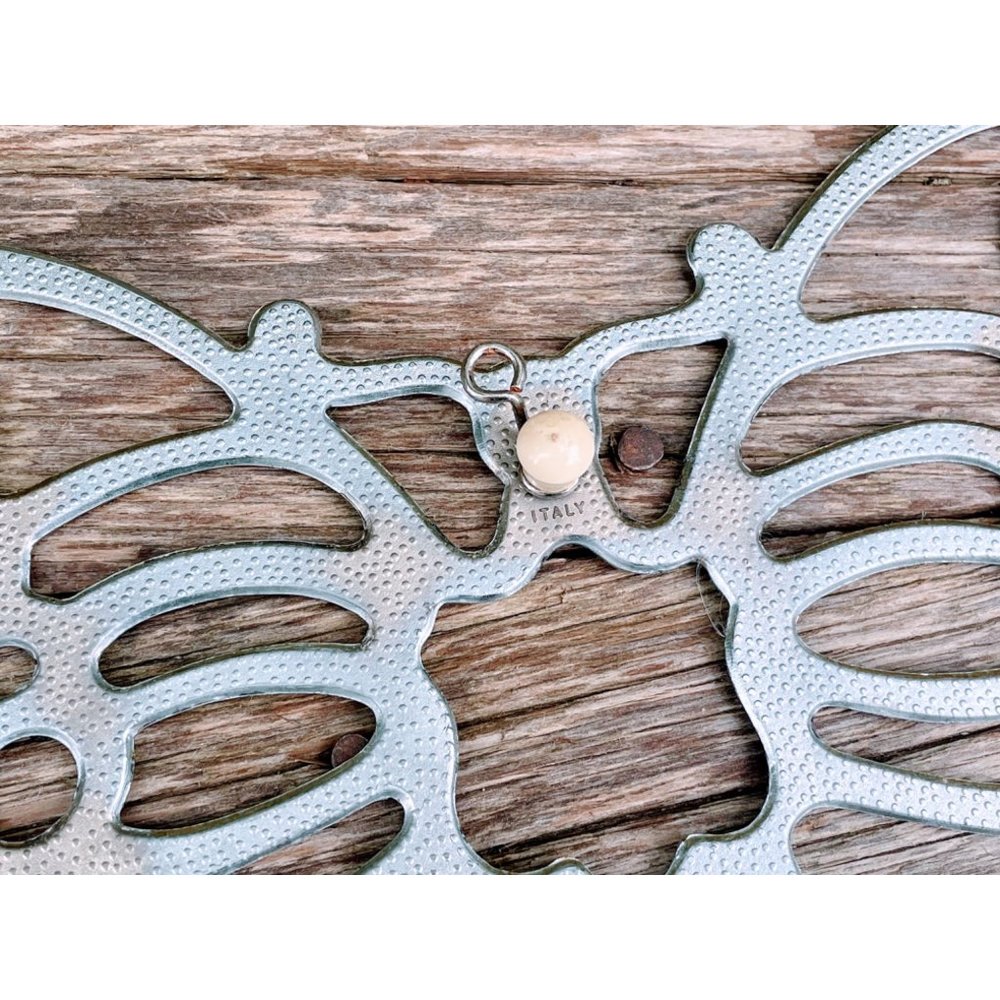 Vintage 1970s Metal Butterfly Footed Trivet Leonard Italy - Picture 3 of 12